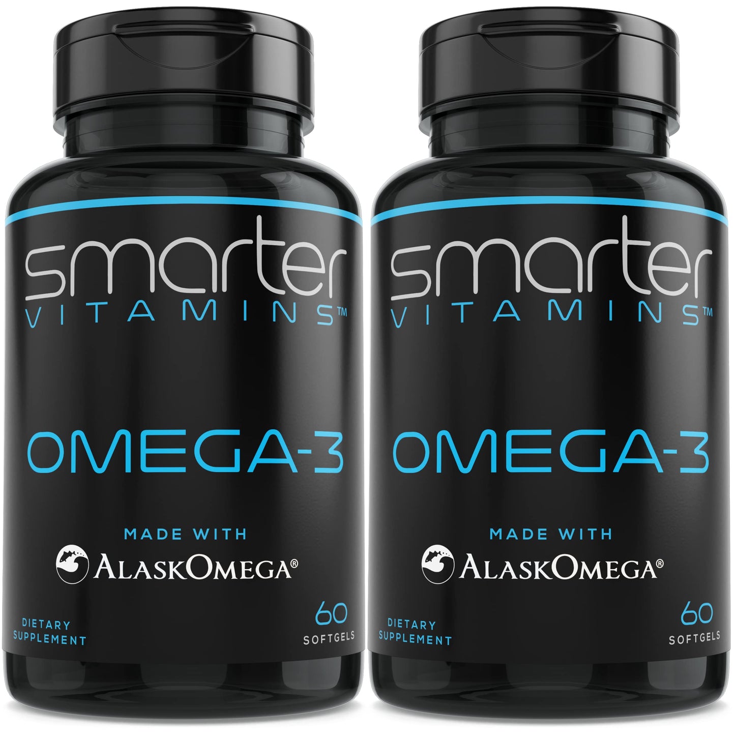 Smarter Omega 3 Fish Oil 2 Pack - Berry Flavor, Burpless, 2000mg DHA & EPA