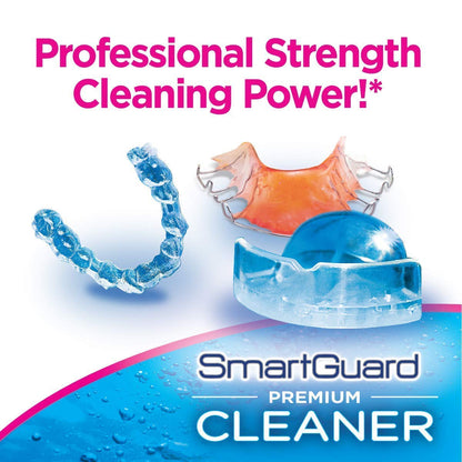 SmartGuard Premium Cleaner Crystals – 110 Cleanings | Dentures, Clear Braces & Mouth Guards