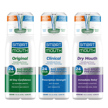 SmartMouth Activated Dry Mouth Rinse – Mint Mouthwash, 16 fl oz | Clinical DDS & Original Formula