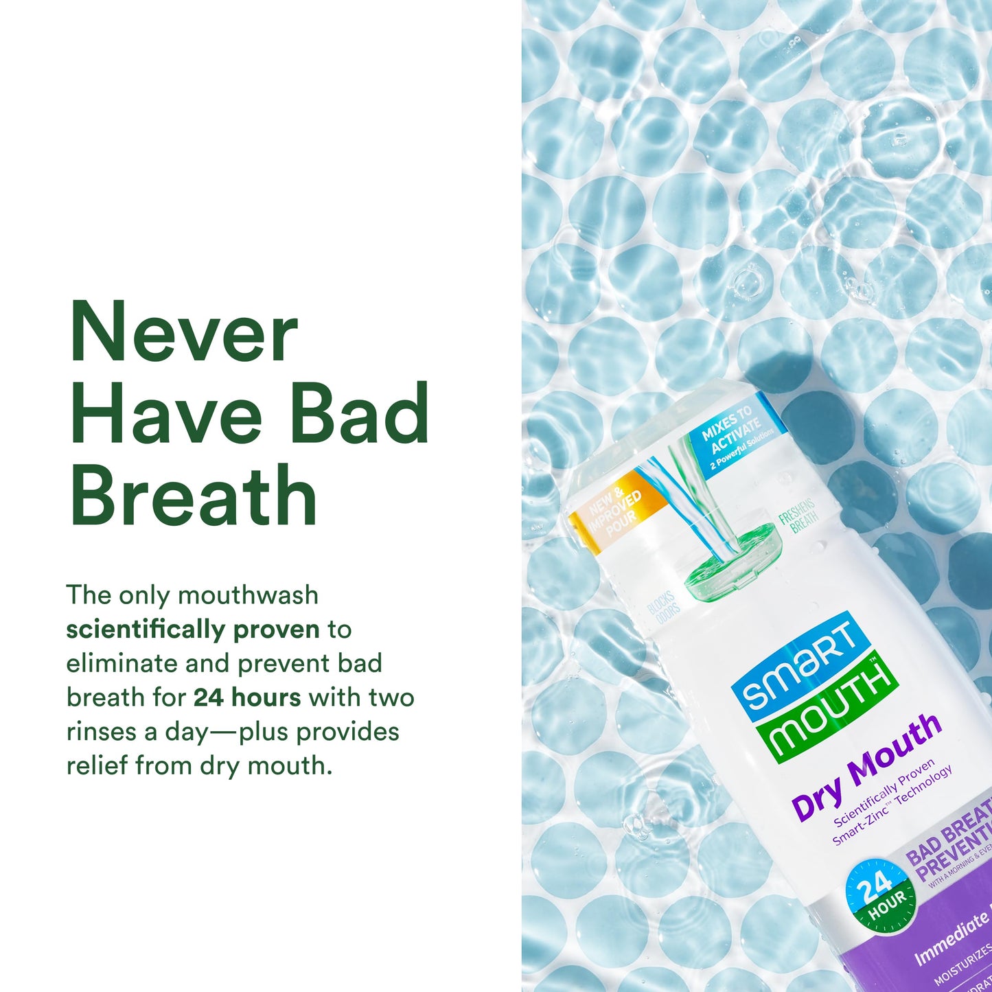 SmartMouth Activated Dry Mouth Mouthwash - Mint, 16 oz, 3 Pack