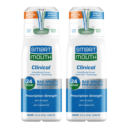 SmartMouth DDS Activated Clinical Mouthwash – Mint, Gum Health, 16 oz (2 Pack)