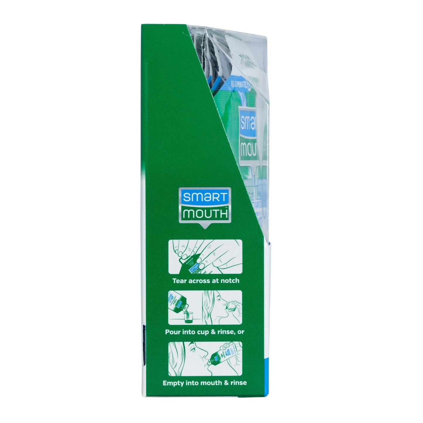 SmartMouth Mouthwash Packets Clean Mint - 10 Count | Fresh Breath on the Go