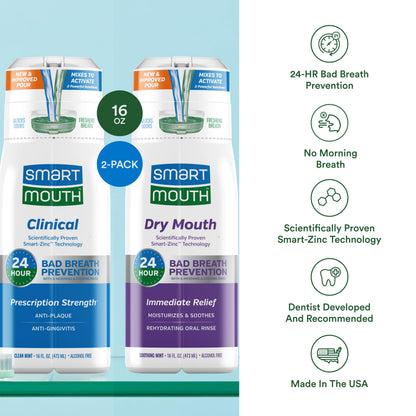 SmartMouth Dry Mouth Activated Mouthwash - 16 oz