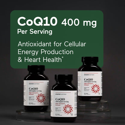 SMARTERNUTRITION CoQ10 400 mg High Absorption with Olive Oil – 360 Softgels