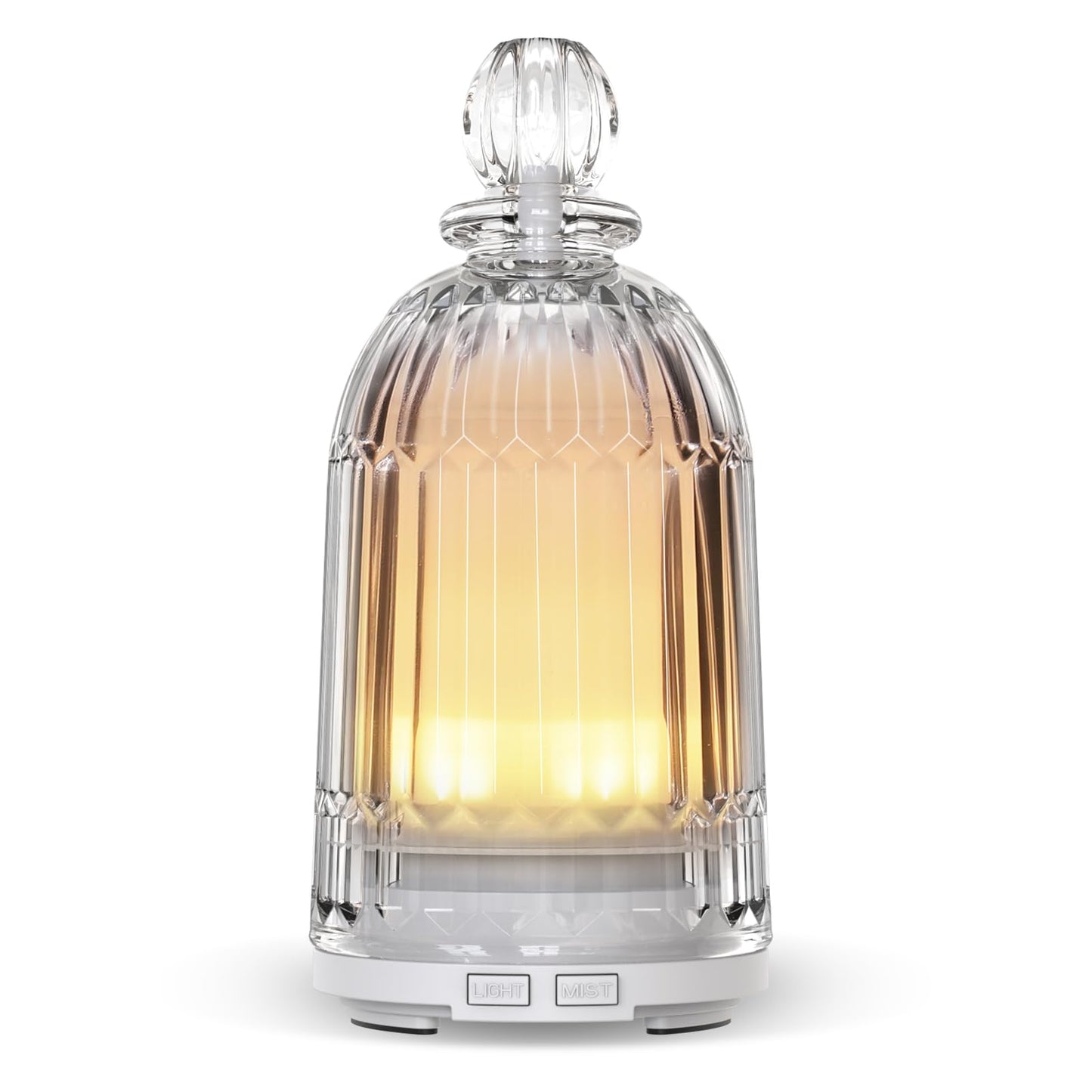 Smartwell Glass Essential Oil Diffuser - 120ml, 7-Color LED, Auto-Off, BPA-Free | Home Office & Bedroom Humidifier