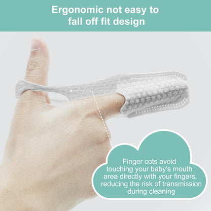 SmilBoxy 35PCS Finger Cots: Baby Mouth & Tongue Cleaner for 0-36 Months