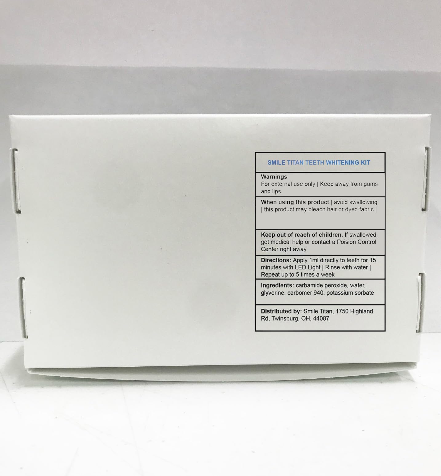 Smile Titan Whitening Gel Refill – 4x Syringes, 44% CP