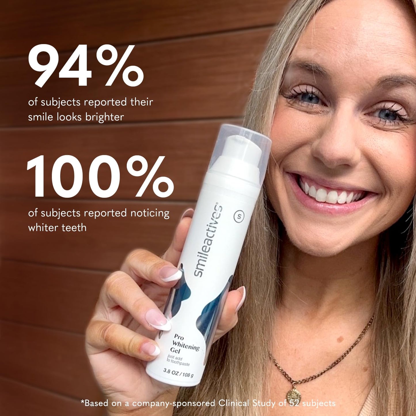 Smileactives Pro Whitening Gel for Toothpaste – 3.8 oz, Hydrogen Peroxide