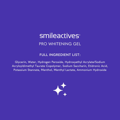 Smileactives Pro Whitening Gel for Toothpaste – 3.8 oz, Hydrogen Peroxide