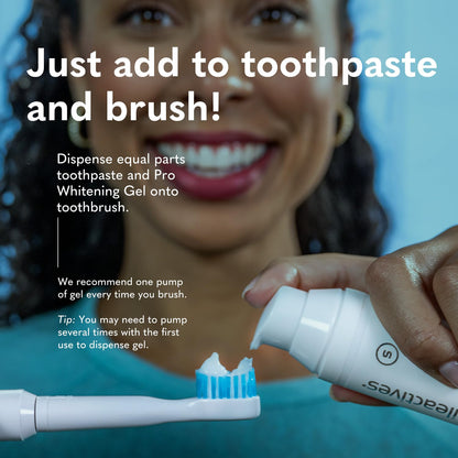 Smileactives Pro Whitening Gel for Toothpaste – 3 Pack (1 oz) | Clinical-Grade Hydrogen Peroxide