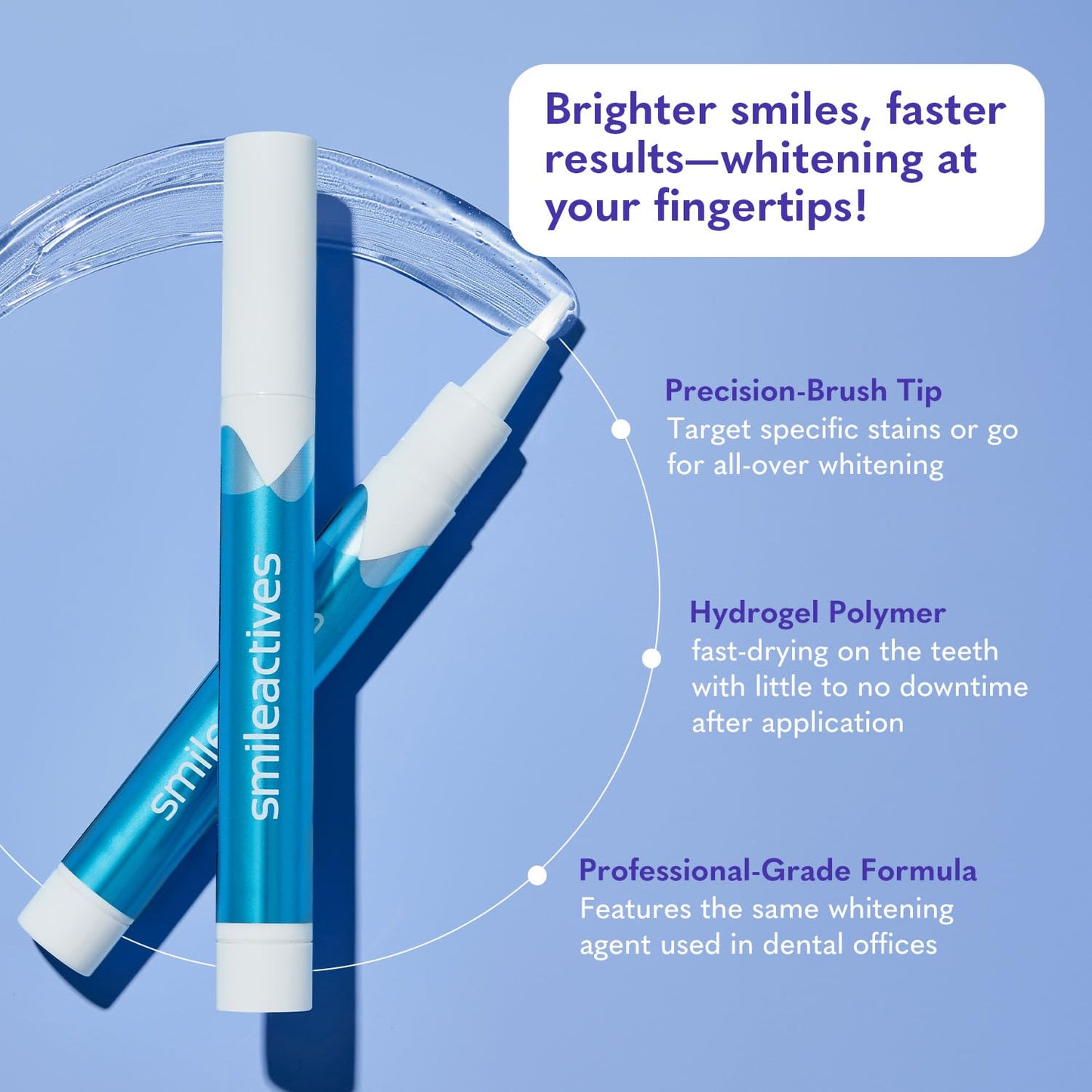 Smileactives Teeth Whitening Kit – Complete At-Home Whitening, Travel Size, 30-Day Kit