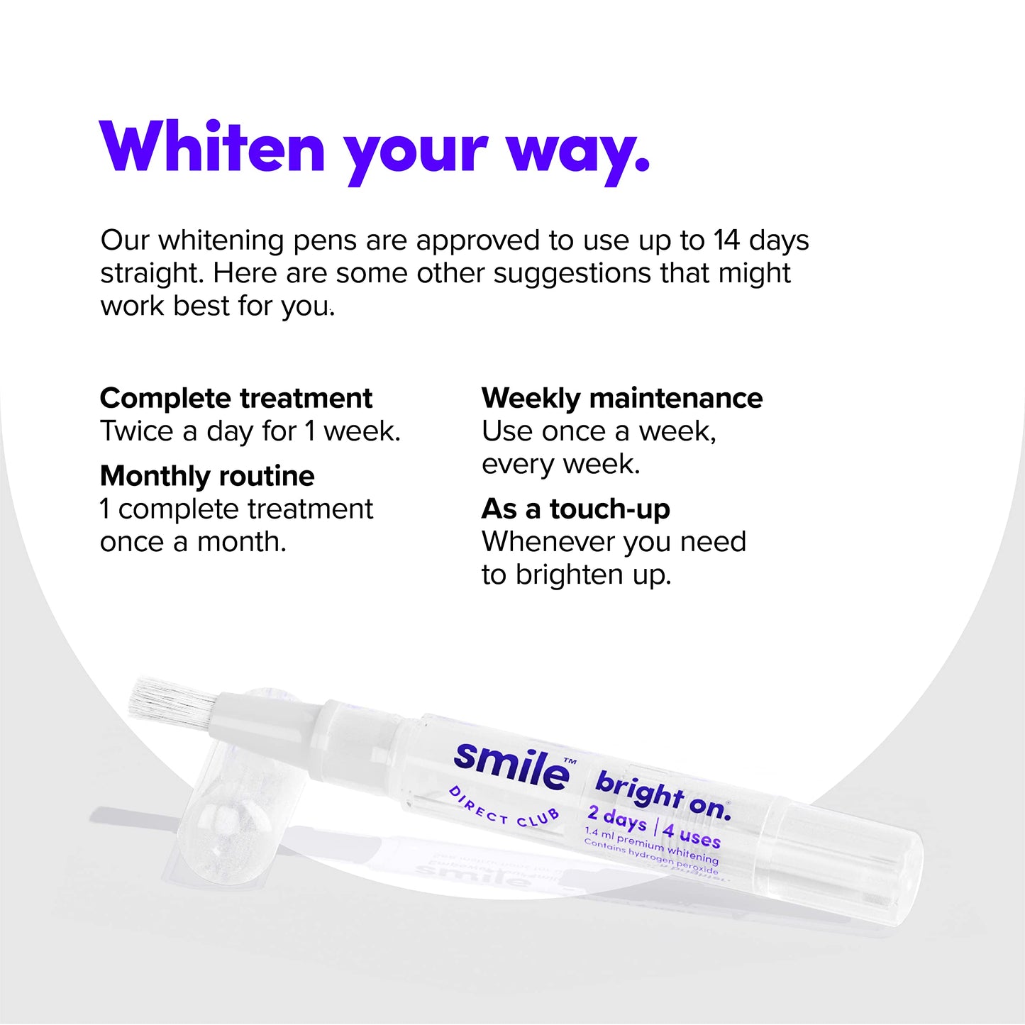 SmileDirectClub Teeth Whitening Kit - 8 1.4ml Gel Pens, Professional Strength, Pain Free & Enamel Safe