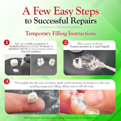 SmileFix Dental Repair Kit: Fillings, Caps, Crowns & Bridges