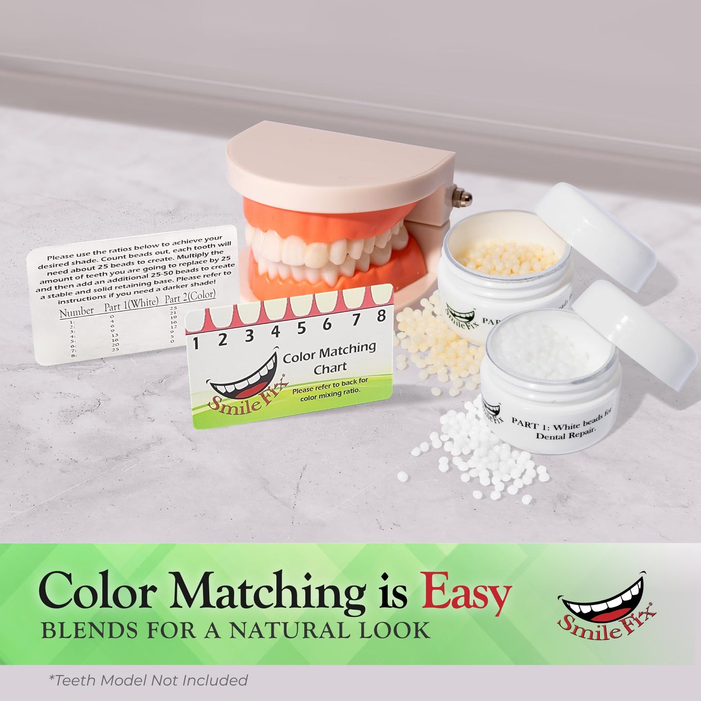 SmileFix Standard Dental Repair Kit – Color Matching Compound for Damaged Teeth