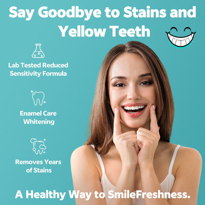 SmileFreshness Teeth Whitening Strips – 14-Day Clinically Proven Whitening with Enamel Care (Coconut)