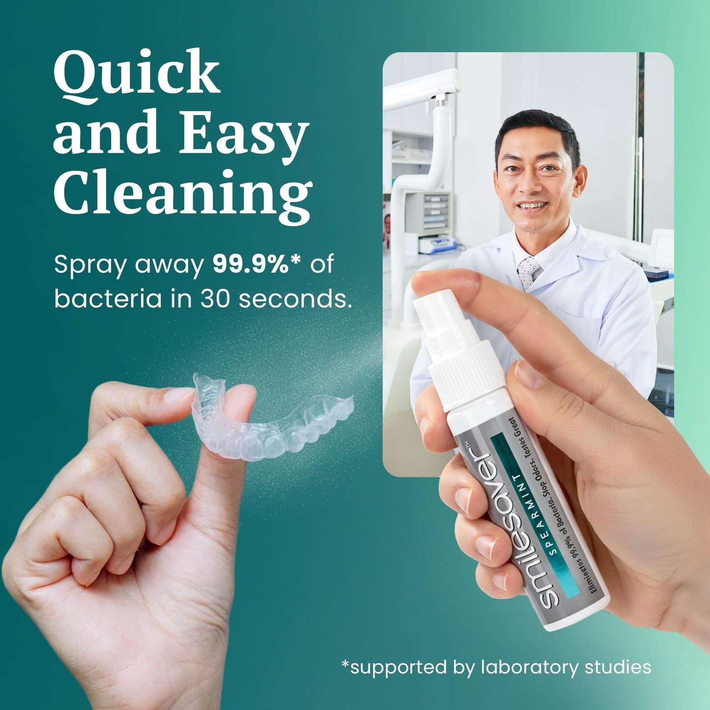 Smilesaver Retainer Cleaner Spray – Invisalign & Aligners (1oz)