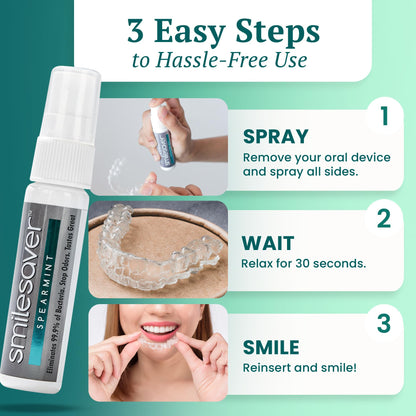 Smilesaver Retainer Cleaner Spray – Invisalign & Aligners (1oz)