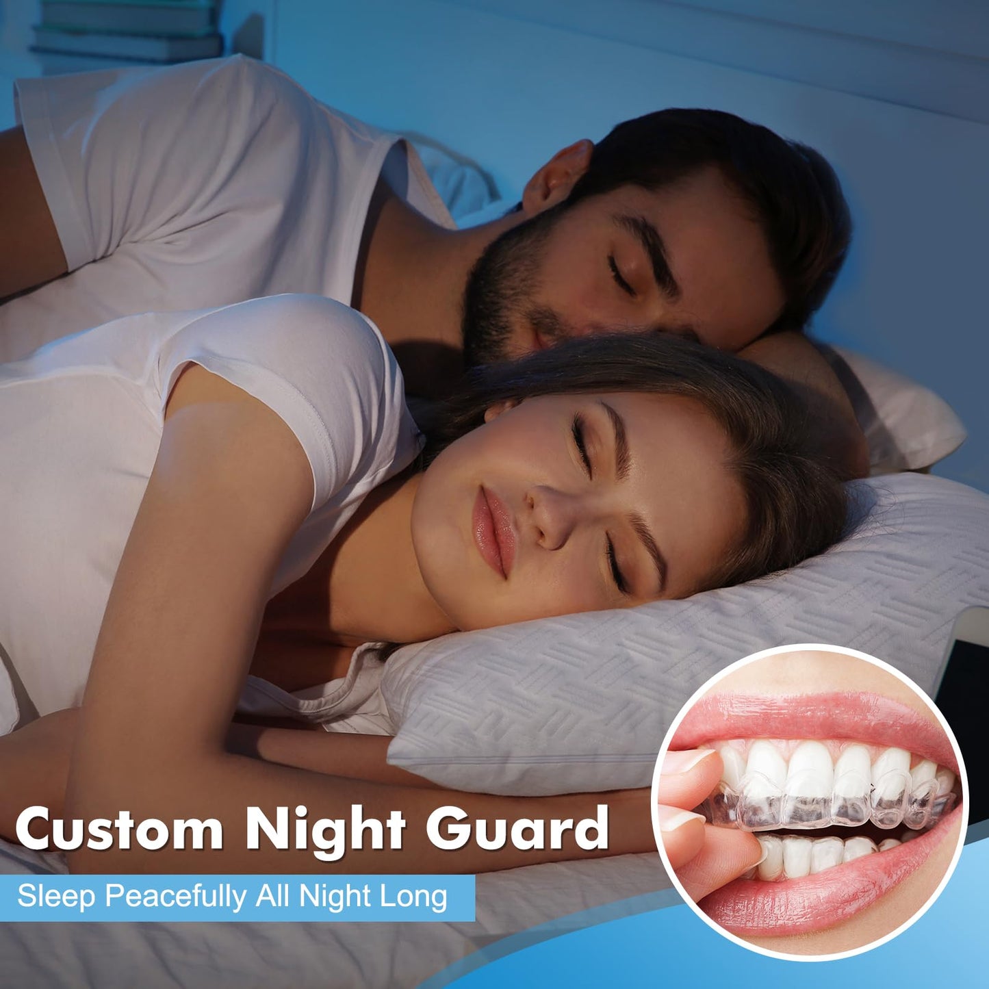 SMILESEEK Clear Night Guard for Teeth Grinding & Clenching – BPA-Free Sleep Guard (Adults & Teens)