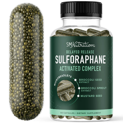 SMNutrition 50MG Sulforaphane Supplement from Broccoli Sprouts | NRF2 Activation & Immune Support
