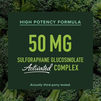 SMNutrition 50MG Sulforaphane Supplement from Broccoli Sprouts | NRF2 Activation & Immune Support
