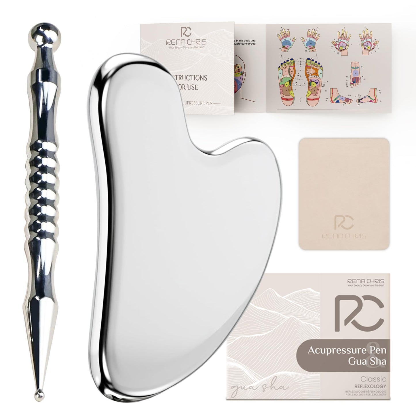 Rena Chris Acupuncture Pen – Manual Reflexology & Gua Sha Set