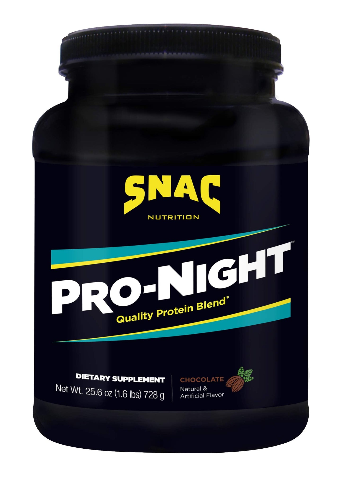 SNAC Pro-Night Quality Protein Blend for Nighttime Muscle Recovery - Chocolate