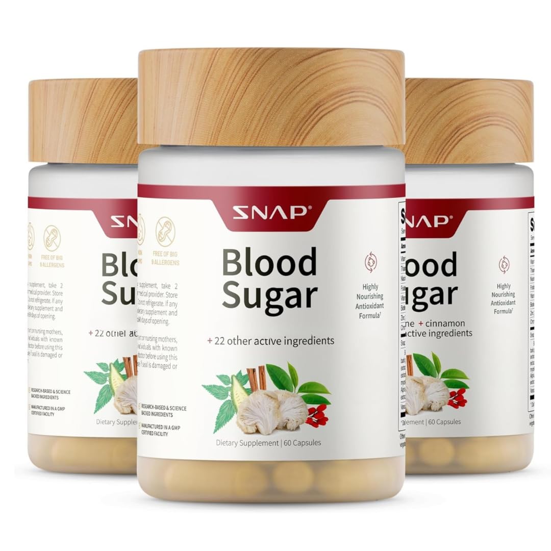 Snap Supplements Blood Sugar Blend - 180 Count | Balanced Energy Support