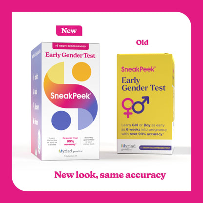 SneakPeek Early Gender Test – At-Home Kit, 6 Weeks, 99%+ Accuracy (Lab Fee Included)