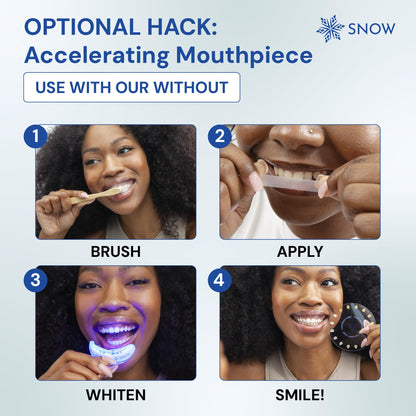 SNOW Diamond Dissolving Teeth Whitening Strips - Enamel Safe At-Home Whitening (42 Ct)