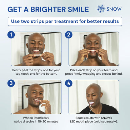 Snow DiamondSeries Whitening Strips 14 CT | Easy, Dissolvable Whitening