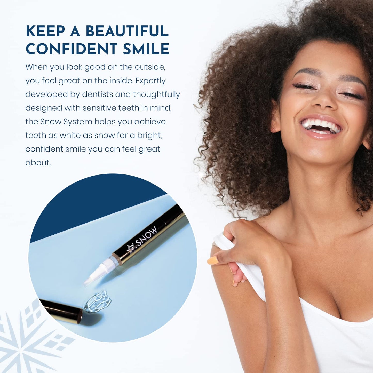Snow Extra-Strength Teeth Whitening Serum – Whitening Pen with Potassium Nitrate & Hydroxyapatite – 1 Pack