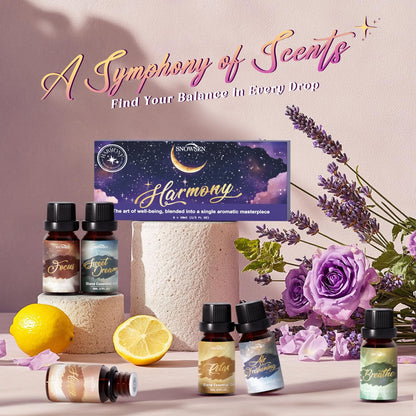 SNOWSEN Harmony Essential Oil Set – Breathe, Sweet Dream, Relax, Happy, Focus