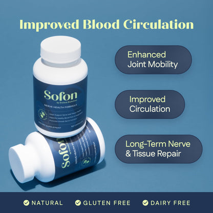 Sofon Nerve Support Supplement - 60 Caps | 30 Servings | Nerve Health & Circulation Support