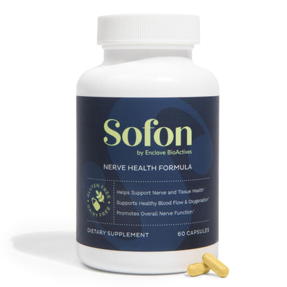 Sofon Nerve Support Supplement - 60 Caps | 30 Servings | Nerve Health & Circulation Support