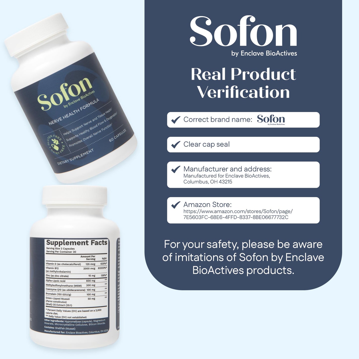 Sofon Nerve Support Supplement 2 Pack — Neuropathy & Foot Comfort