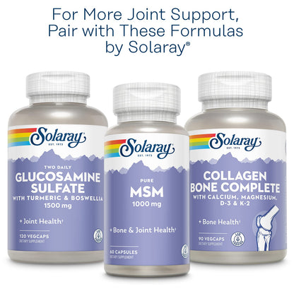 SOLARAY Glucosamine Chondroitin Hyaluronic Acid 1500/1000/20mg – 90 Capsules