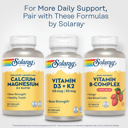 Solaray Vitamin B-Complex Chewables - Strawberry | Energy, Red Blood Cell Support & Metabolism - 50 Tablets