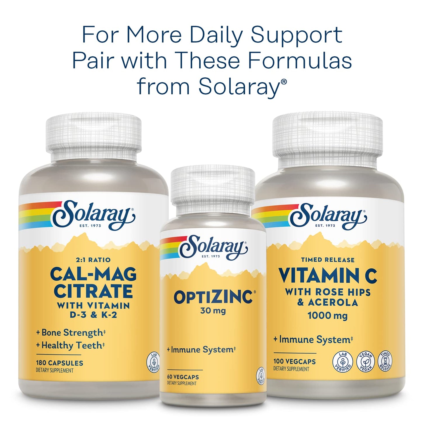 SOLARAY Vitamin B Complex 100 mg | Energy, Nerve & Immunity Support | Vegan 50ct