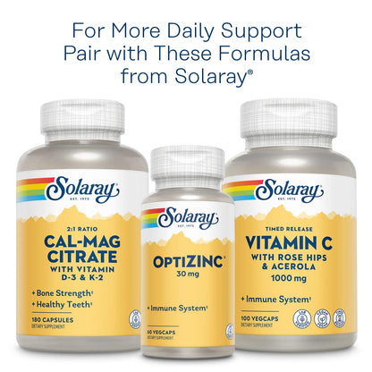 SOLARAY Vitamin B Complex 100 mg | Energy, Nerve & Immunity Support | Vegan 50ct