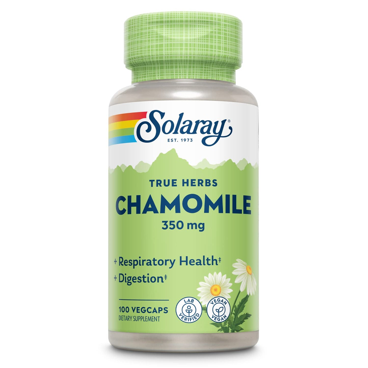 SOLARAY Chamomile - Digestive, Respiratory & Relaxation Support | 100 Servings, 100 VegCaps