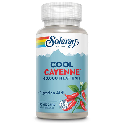 Solaray Cool Cayenne, 90 Capsules | Cayenne Pepper Supplement