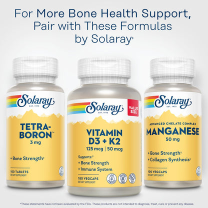 SOLARAY Vitamin D3 K2 5000 IU/50 mcg MK-7 – Bone & Immune Support (Soy-Free, 180 VegCaps)
