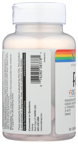 SOLARAY Focus for Children Supplements | 60 Count