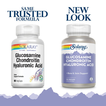 SOLARAY Glucosamine Chondroitin Hyaluronic Acid 1500/1000/20mg – 90 Capsules
