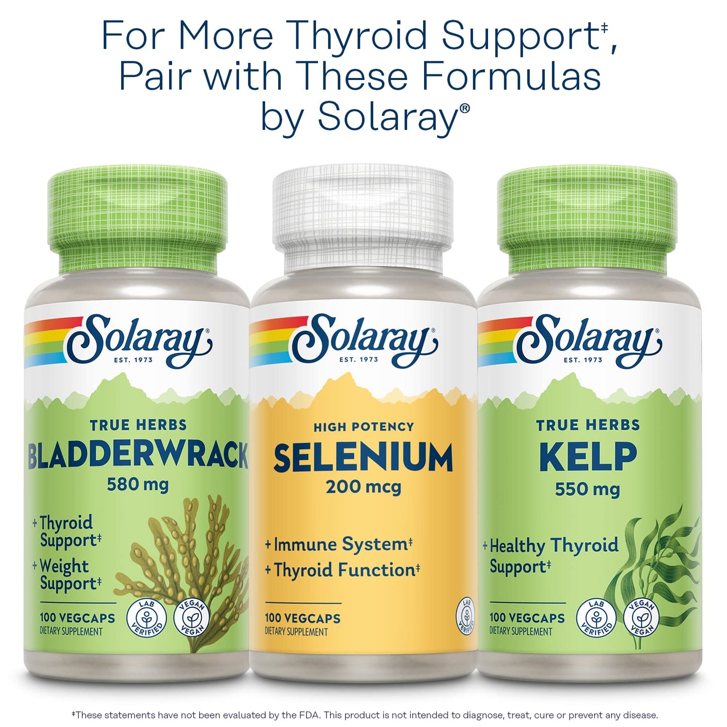 Solaray Iodine 500 mcg – Thyroid & Adrenal Support, Energy & Metabolism (Vegan, 30 Servings)