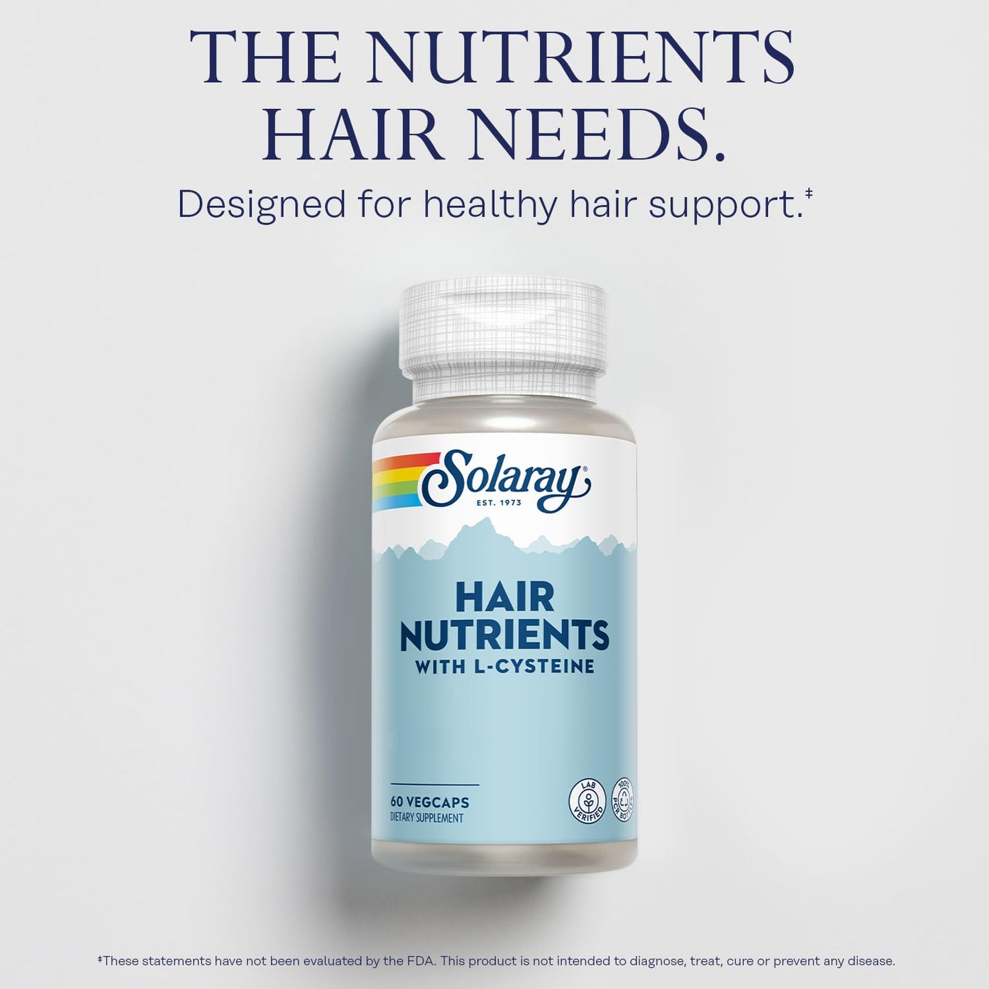 SOLARAY Hair Nutrients with L-Cysteine – Hair Growth Vitamins (Biotin)