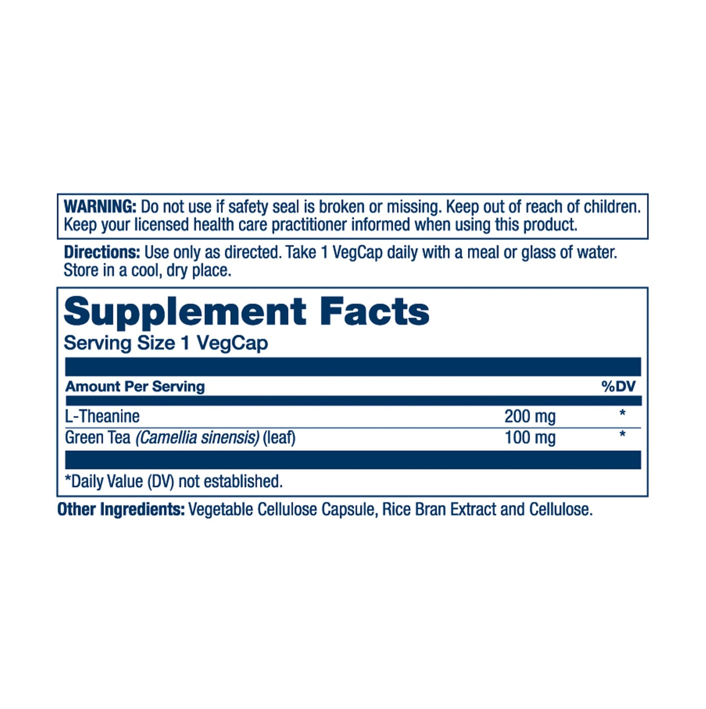 SOLARAY L-Theanine 200mg with Green Tea | Mood Support, Relaxation, Vegan & Gluten Free, 90 VegCaps