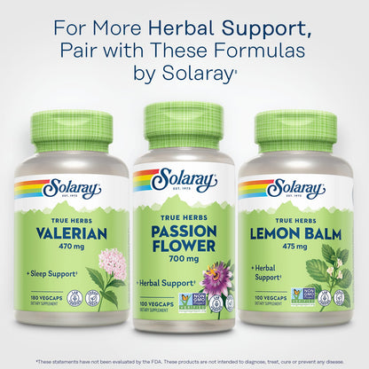 Solaray Passion Flower 700 mg Whole Aerial – 2-Pack, Vegan, Non-GMO, Lab Verified