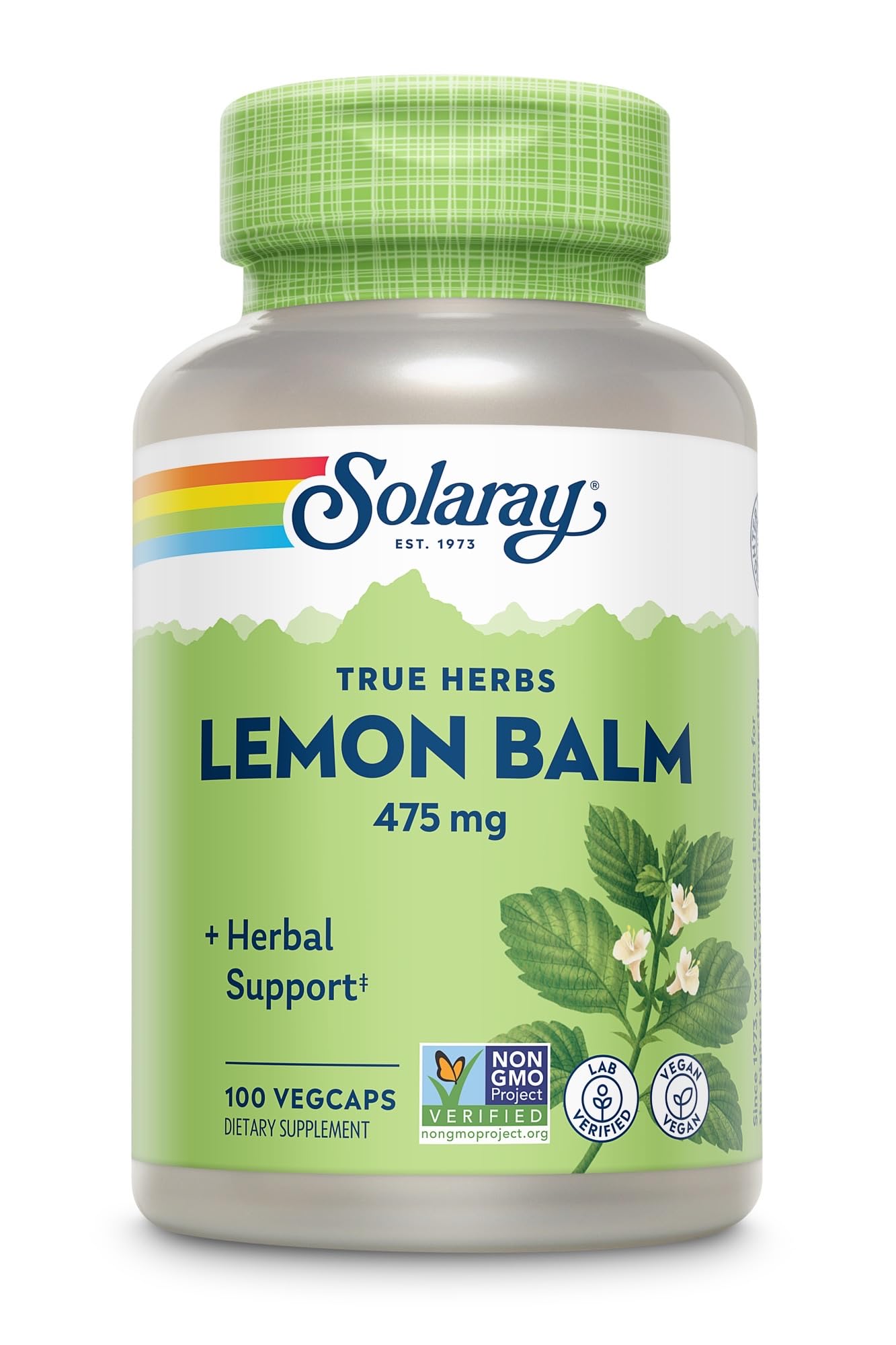 SOLARAY Lemon Balm Aerial 475 mg – Mental Calm, Relaxation & Rest Support