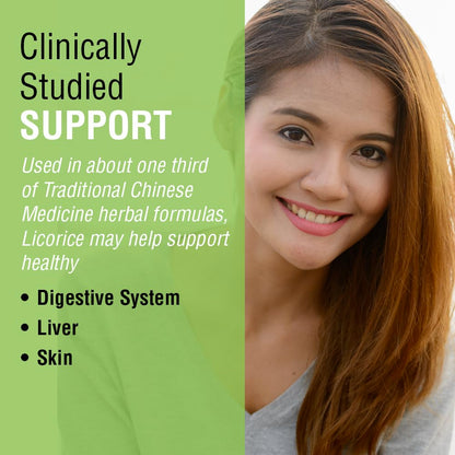 SOLARAY Licorice Root 450mg – Digestive, Liver & Menopausal Support | Non-GMO Vegan | 100 VegCaps